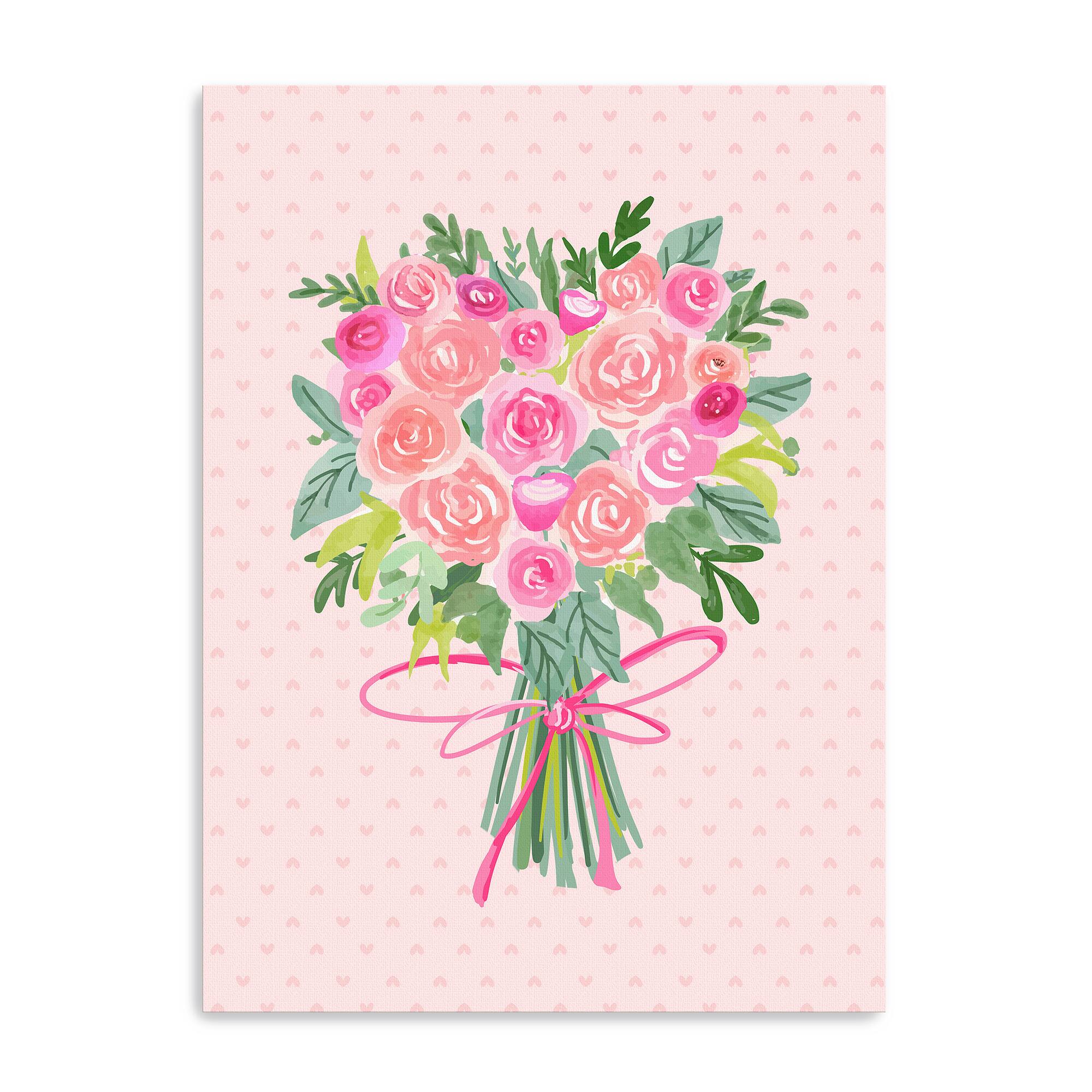Heart Roses Canvas Giclée Art